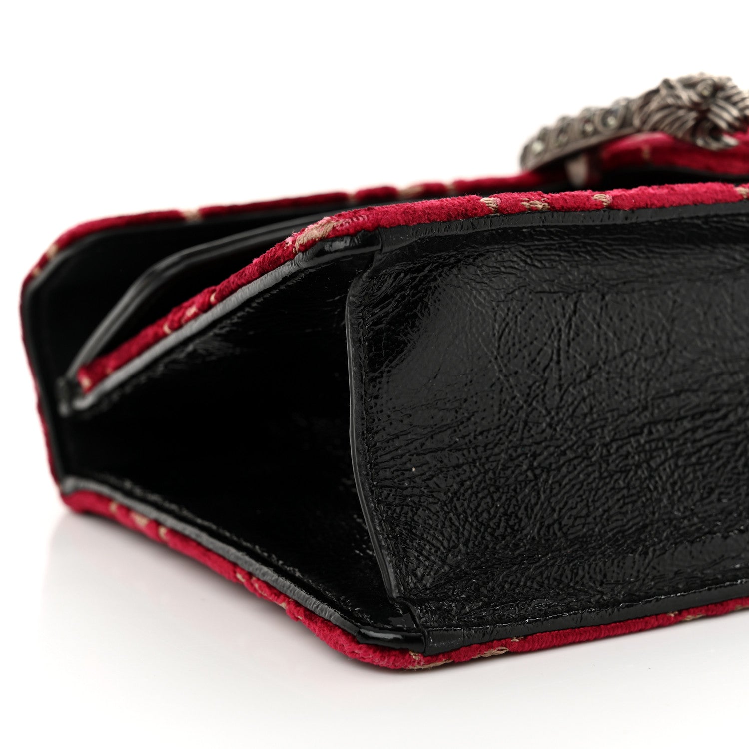 Gucci Velvet Skipper Crystal GG Monogram Small Dionysus Shoulder Bag Red Cipria Black Black Diamond 9 of 13