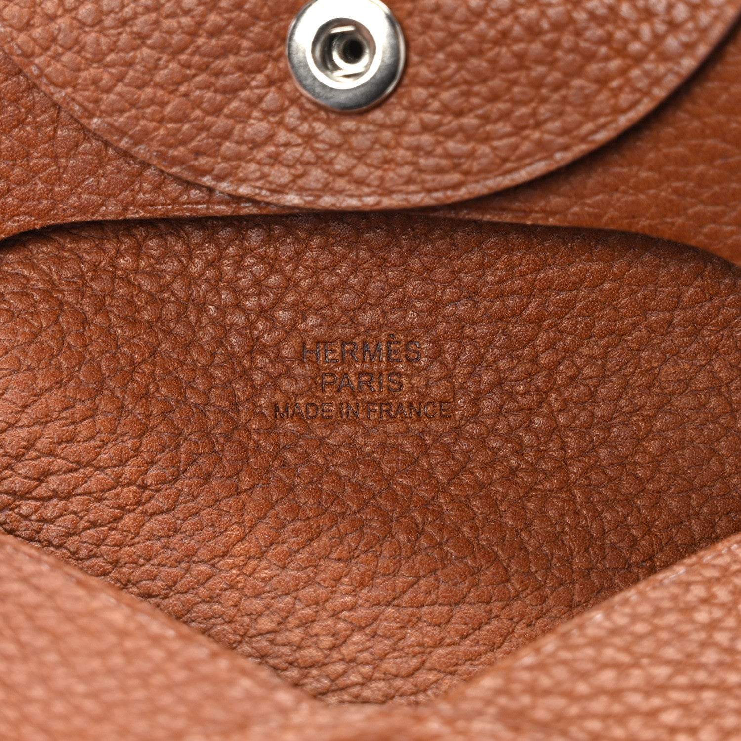 Hermes Barenia Faubourg Bastia Coin Purse Fauve 6 of 6