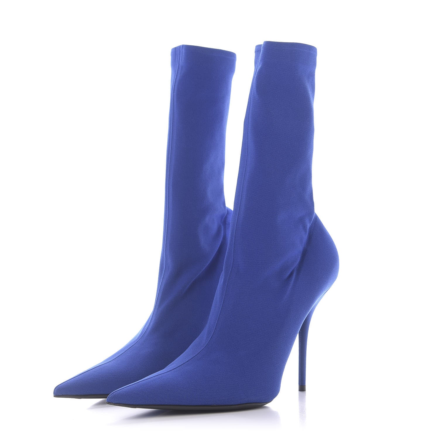 Balenciaga Jersey Crepe Pointed Toe Knife Booties 40 Bleu Sapphir 3 of 9
