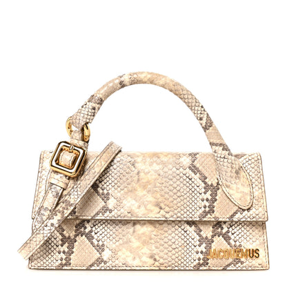 Jacquemus Snakeskin Le Chiquito Boucle Long Beige 1 of 11