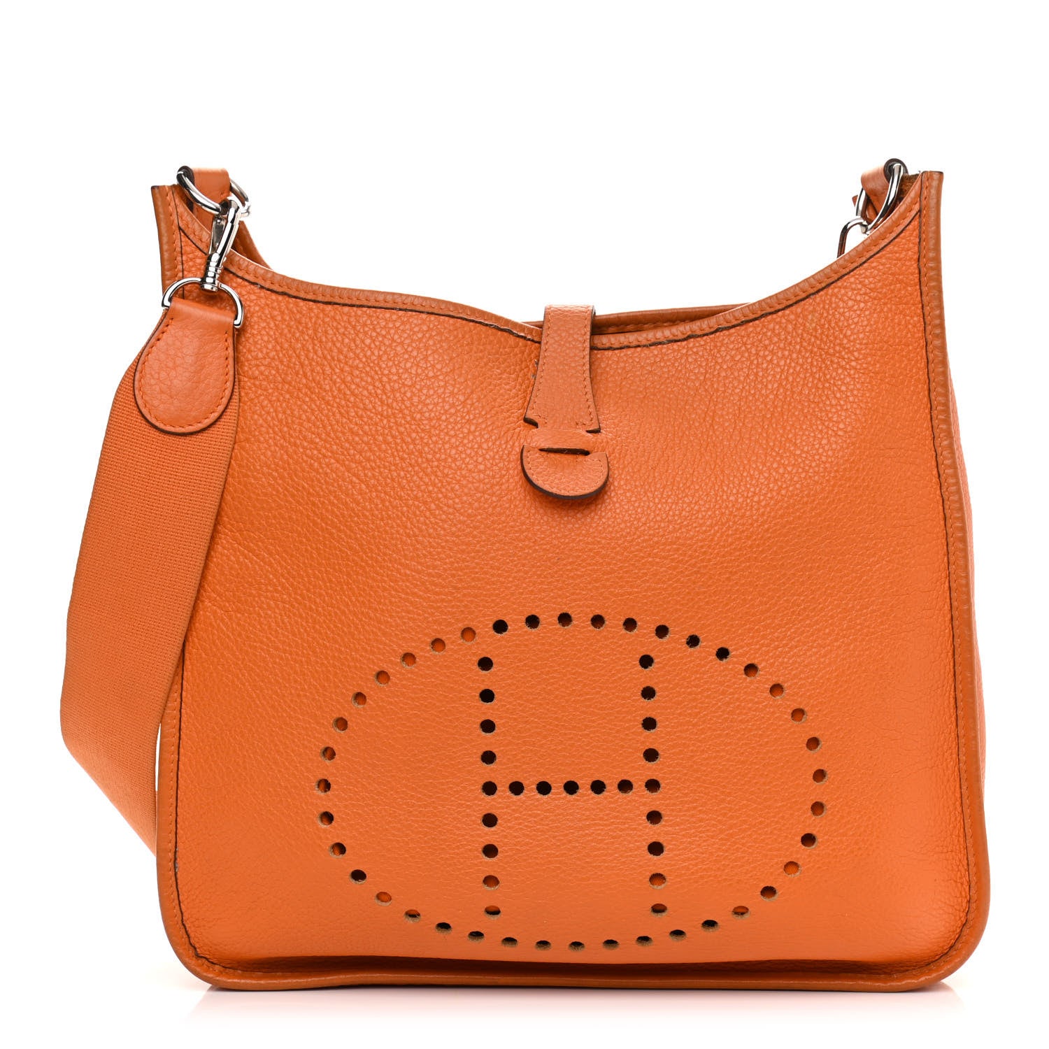 Hermes Taurillon Clemence Evelyne PM Orange 1 of 16