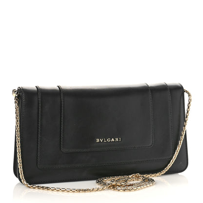 Bulgari Calfskin Serpenti Forever Shoulder Bag Black 4 of 9