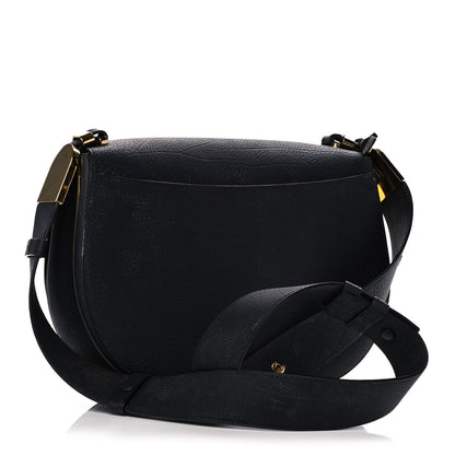 Delvaux Crispy Calfskin Le Mutin MM Saddle Bag Black 2 of 12