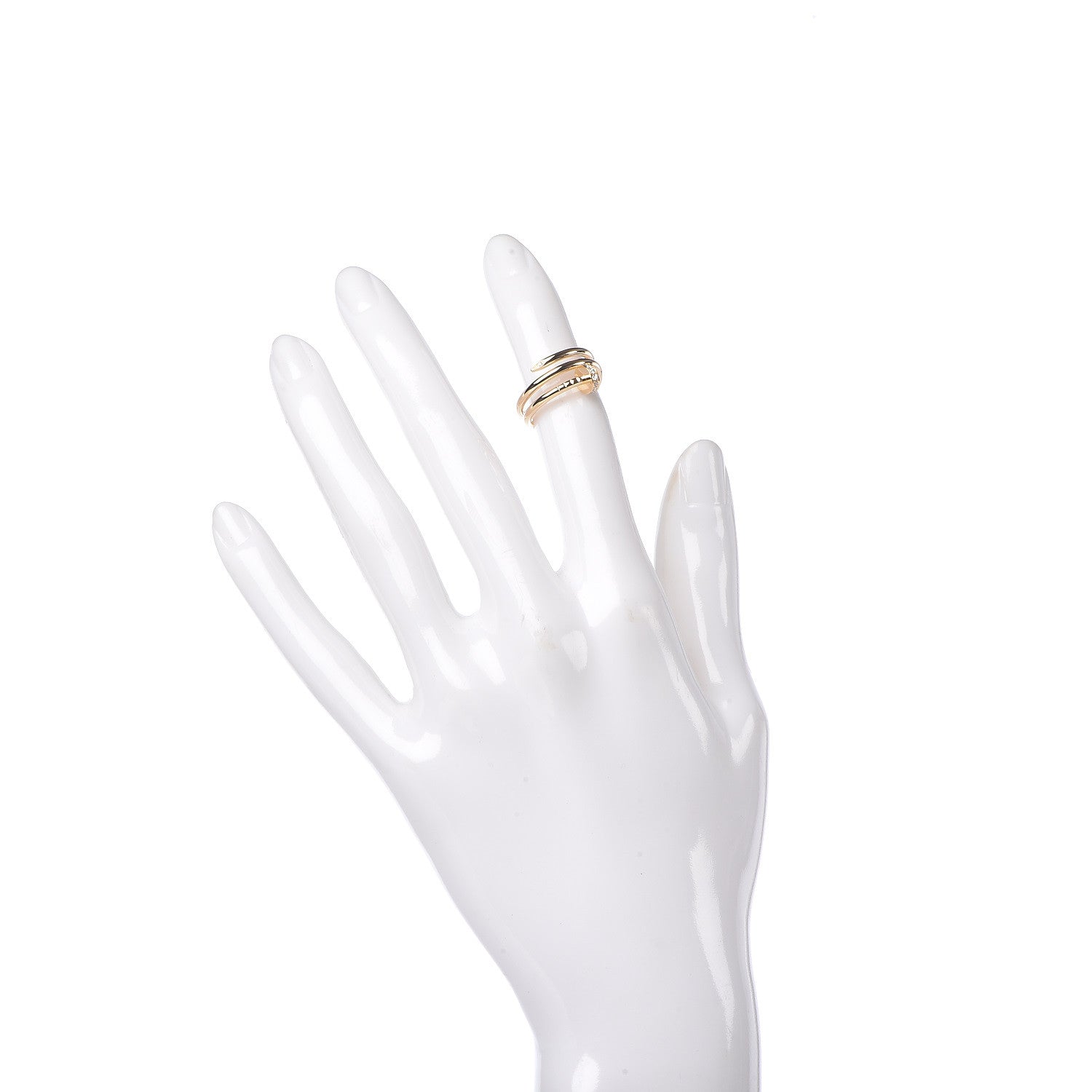 Cartier 18K Yellow Gold Diamond Juste Un Clou Wrap Ring 48 4.5 2 of 5
