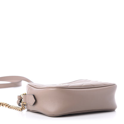 Gucci Calfskin Matelasse Mini GG Marmont Chain Shoulder Bag Porcelain Rose 4 of 12