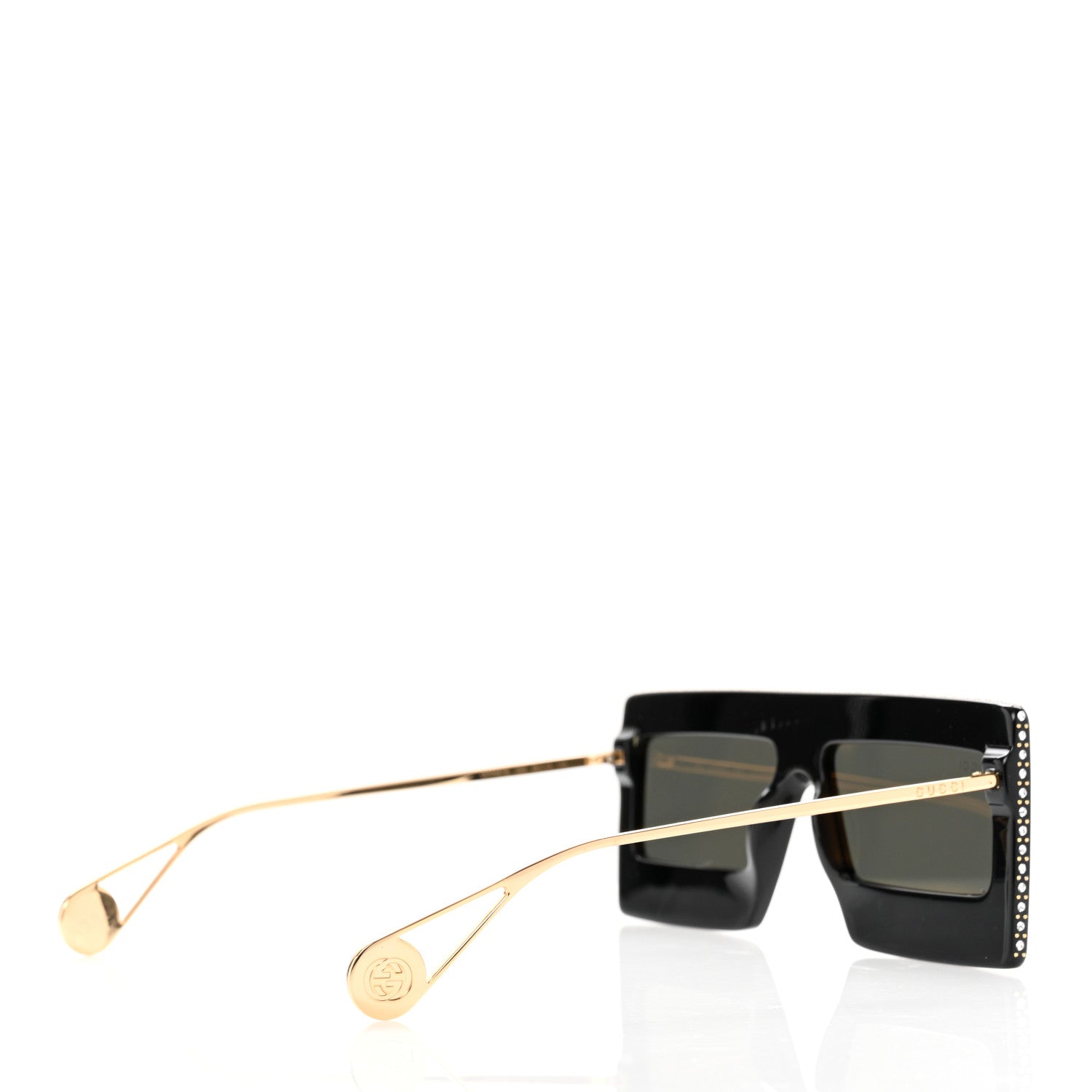 Gucci Acetate Crystal Mask-Frame Sunglasses GG0431S Black 4 of 8