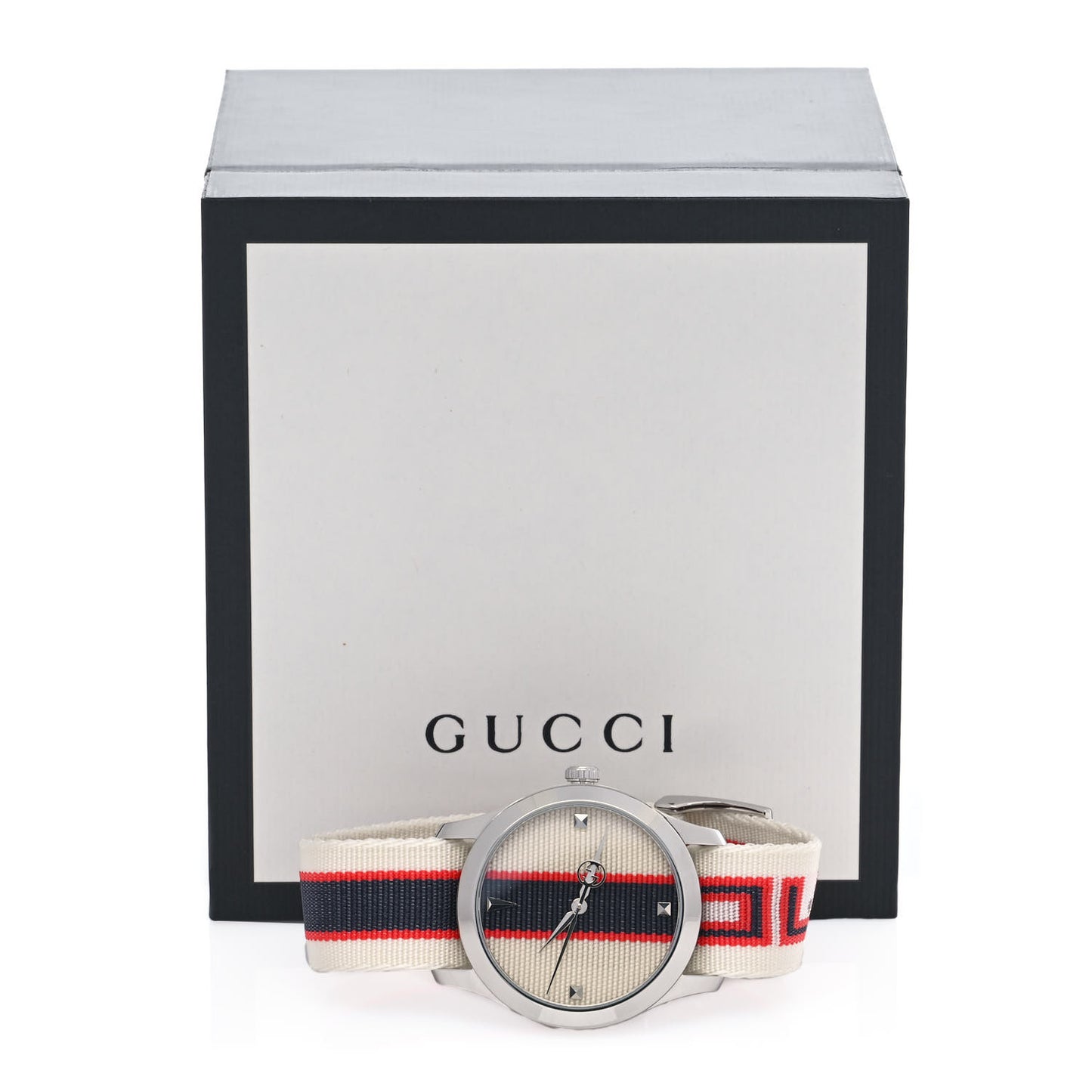 Stainless Steel Nylon 38mm G-Timeless Web Quartz Watch White