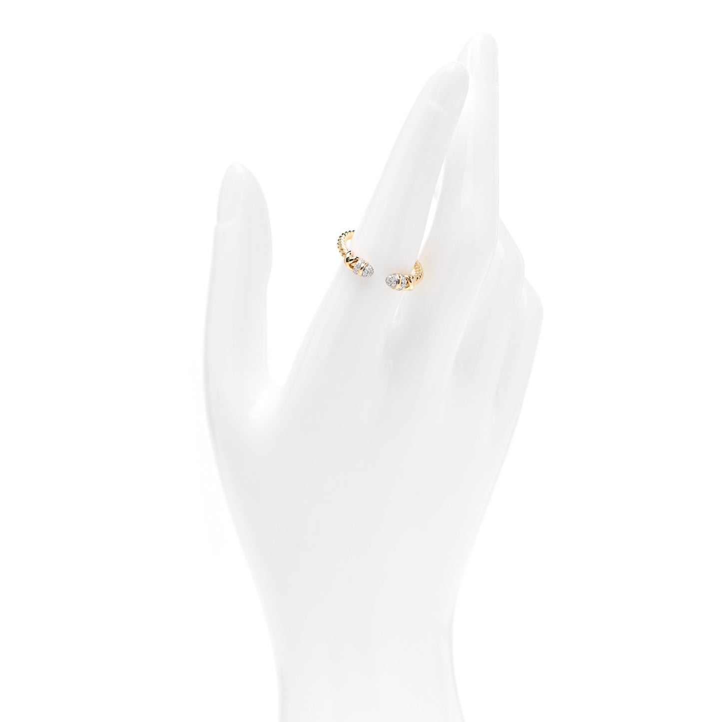 18K Yellow Diamond Petite Helena Open Ring 53 6.5
