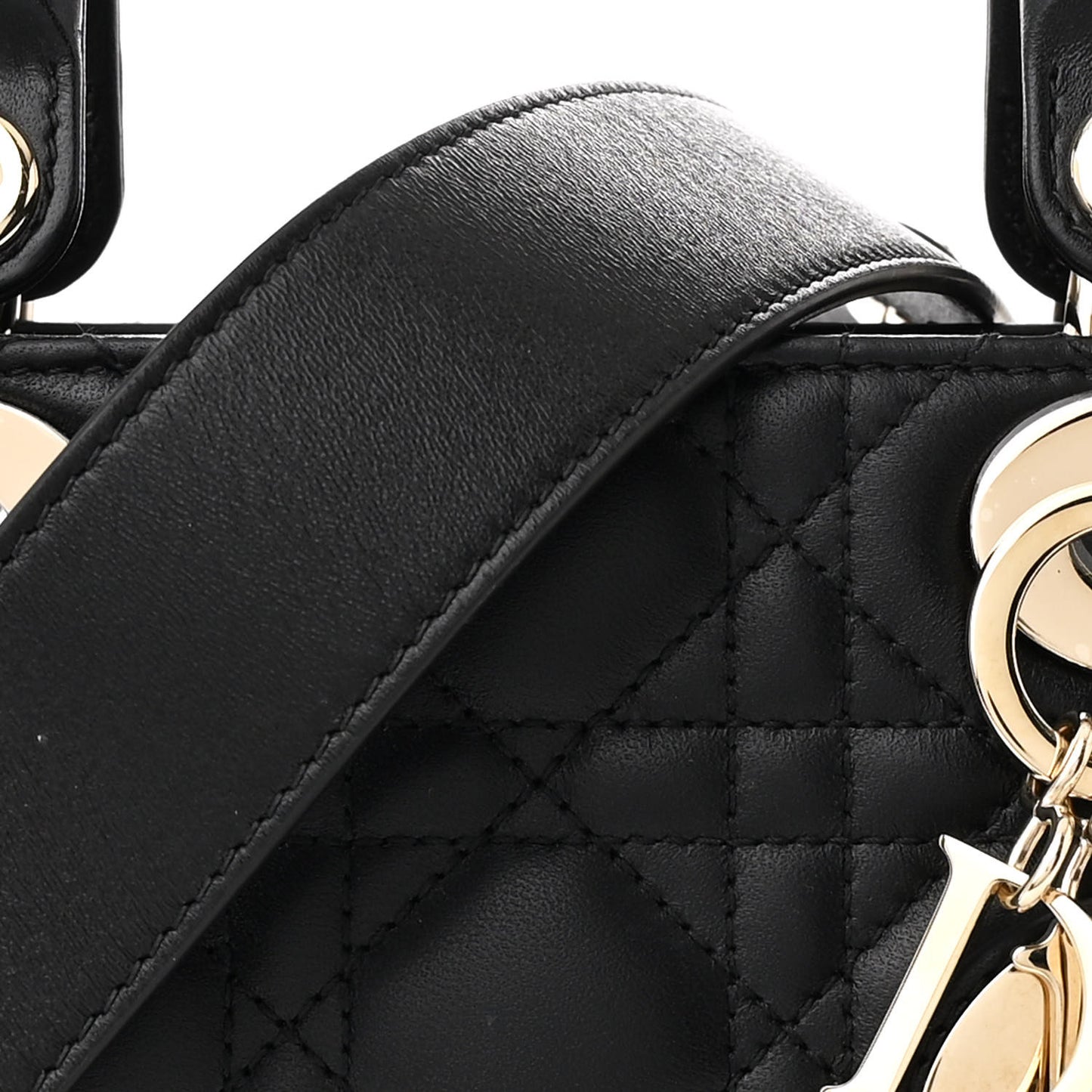 Lambskin Cannage Small My ABCDior Lady Dior Black