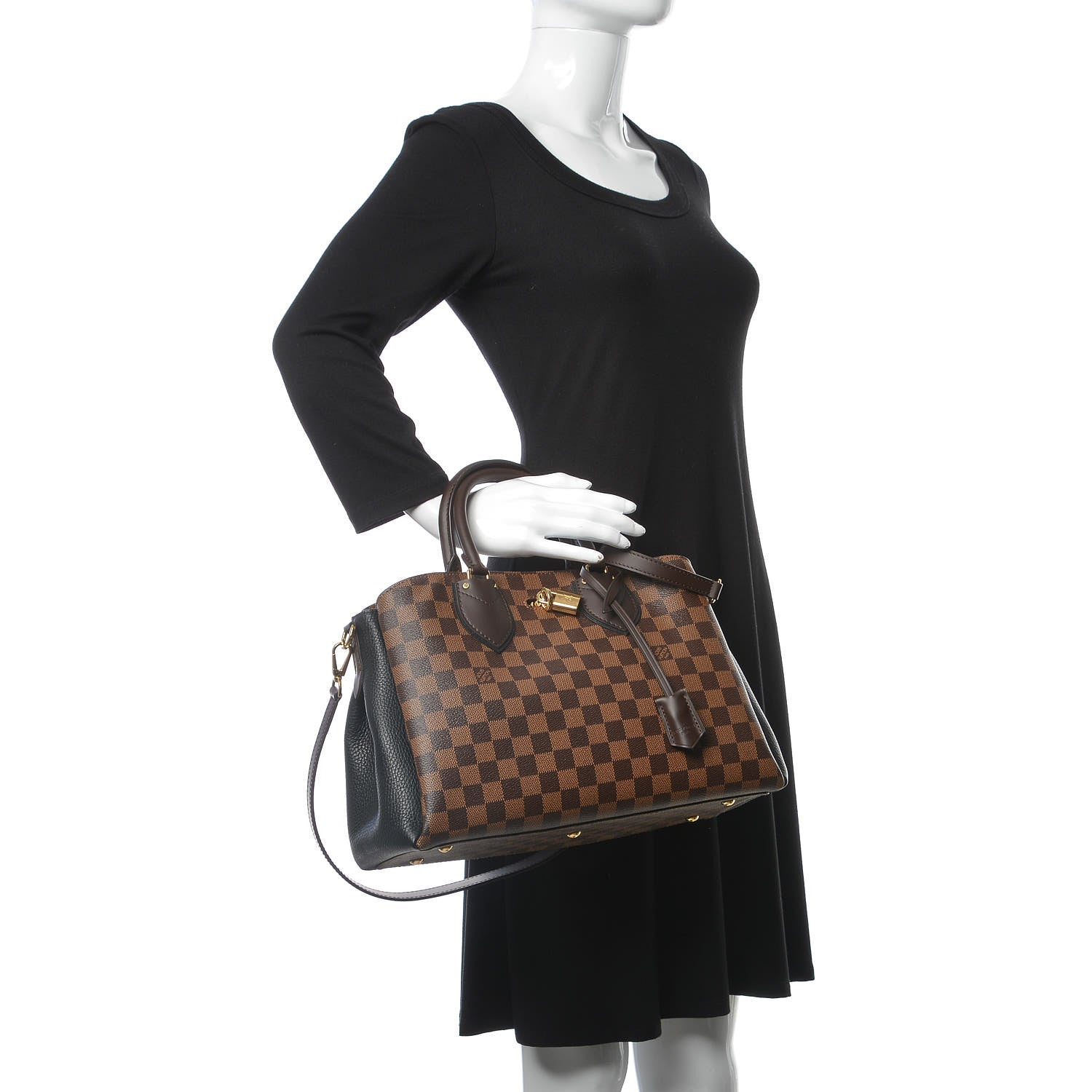 Louis Vuitton Cuir Taurillon Damier Ebene Normandy Black 2 of 10