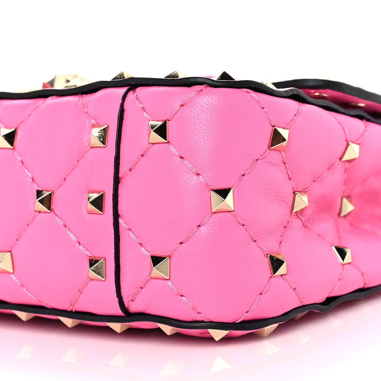 Valentino Garavani Nappa Small Rockstud Spike Shoulder Bag Feminine Pink 7 of 7