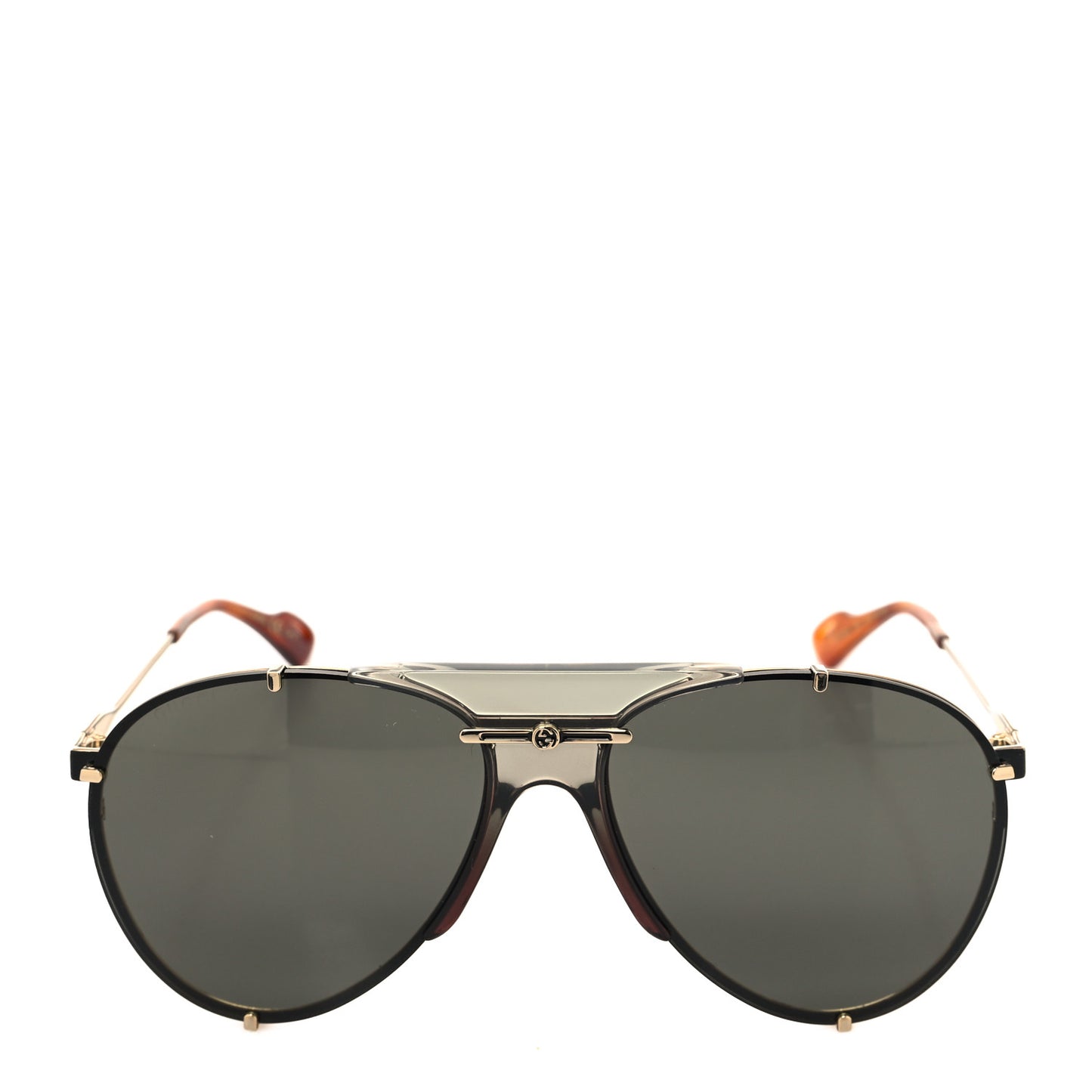 Metal Aviator Frame Sunglasses GG0740S Black