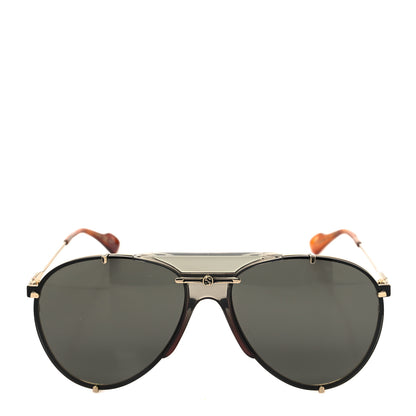 Gucci Metal Aviator Frame Sunglasses GG0740S Black 2 of 6