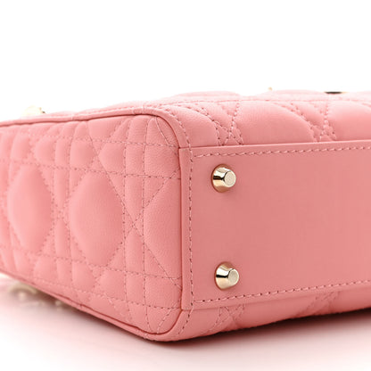 Christian Dior Lambskin Cannage Mini Lady Dior Pink 9 of 12