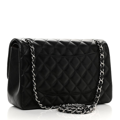 Chanel Lambskin Quilted Jumbo Double Flap Black 3 of 9