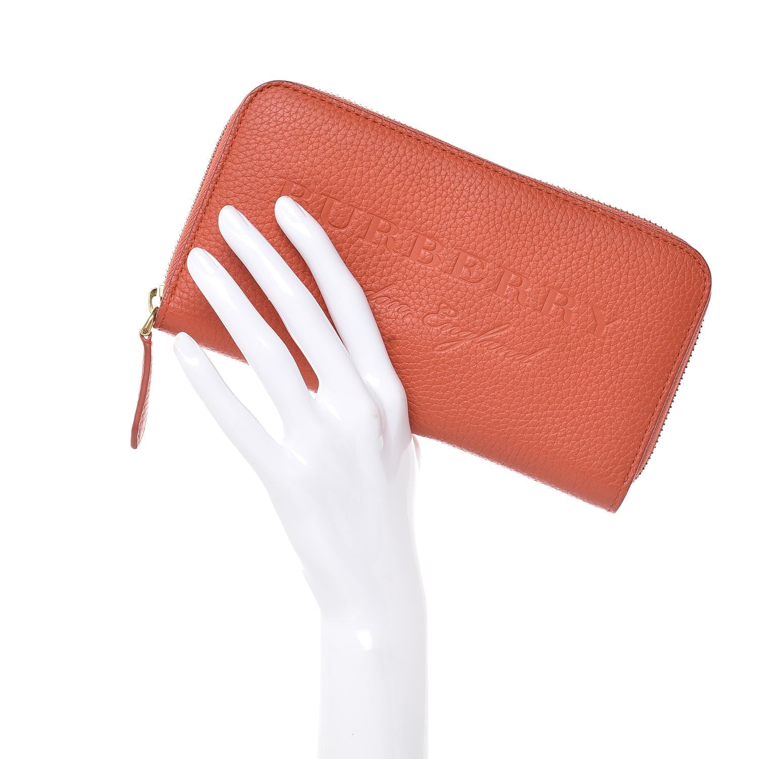 Burberry Soft Grain Elmore Zip Around Wallet Orange 2 of 8