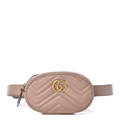 Gucci Calfskin Matelasse GG Marmont Belt Bag 95 38 Porcelain Rose 1 of 8
