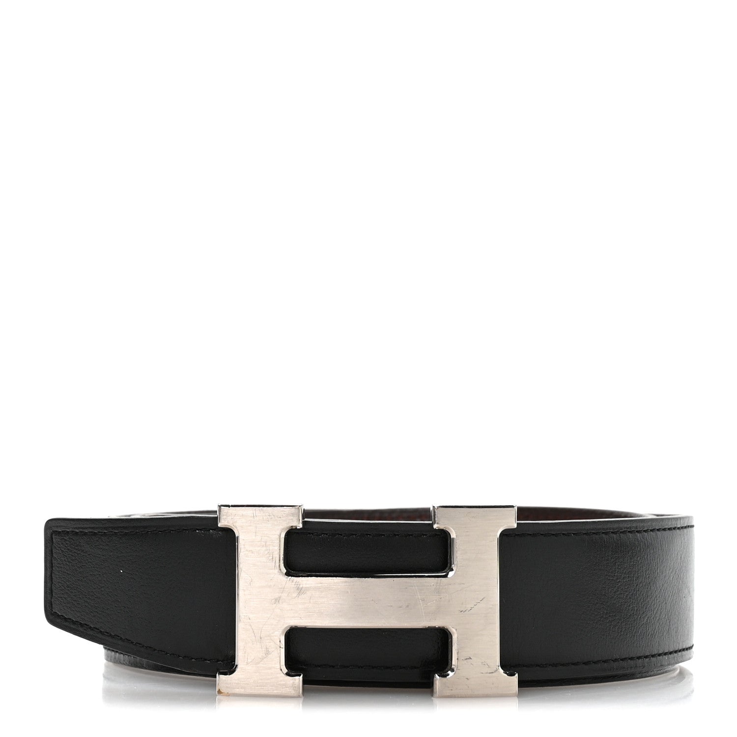 Hermes Box Togo Reversible 32mm H Belt 110 Black Chocolate 1 of 8
