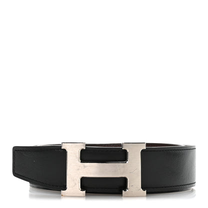 Hermes Box Togo Reversible 32mm H Belt 110 Black Chocolate 1 of 8