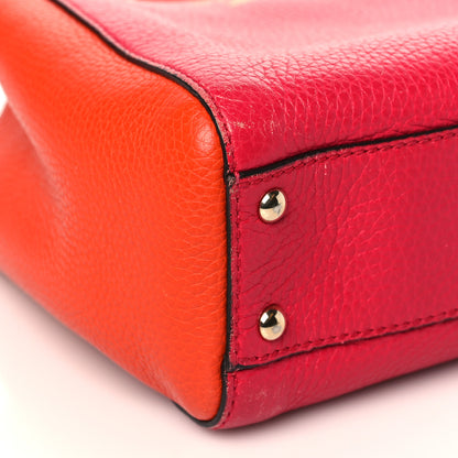 Gucci Calfskin Mini Bamboo Shopper Tote Fuchsia Orange 8 of 12