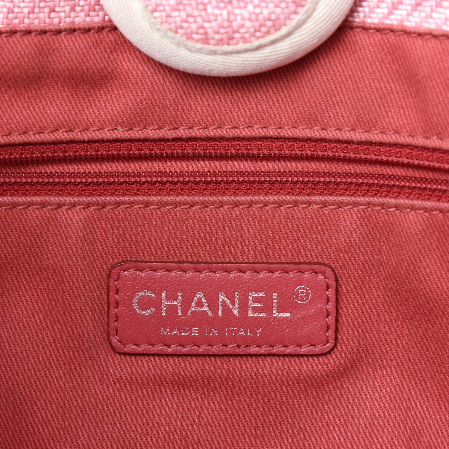 Chanel Canvas Small Deauville Tote Pink 12 of 14