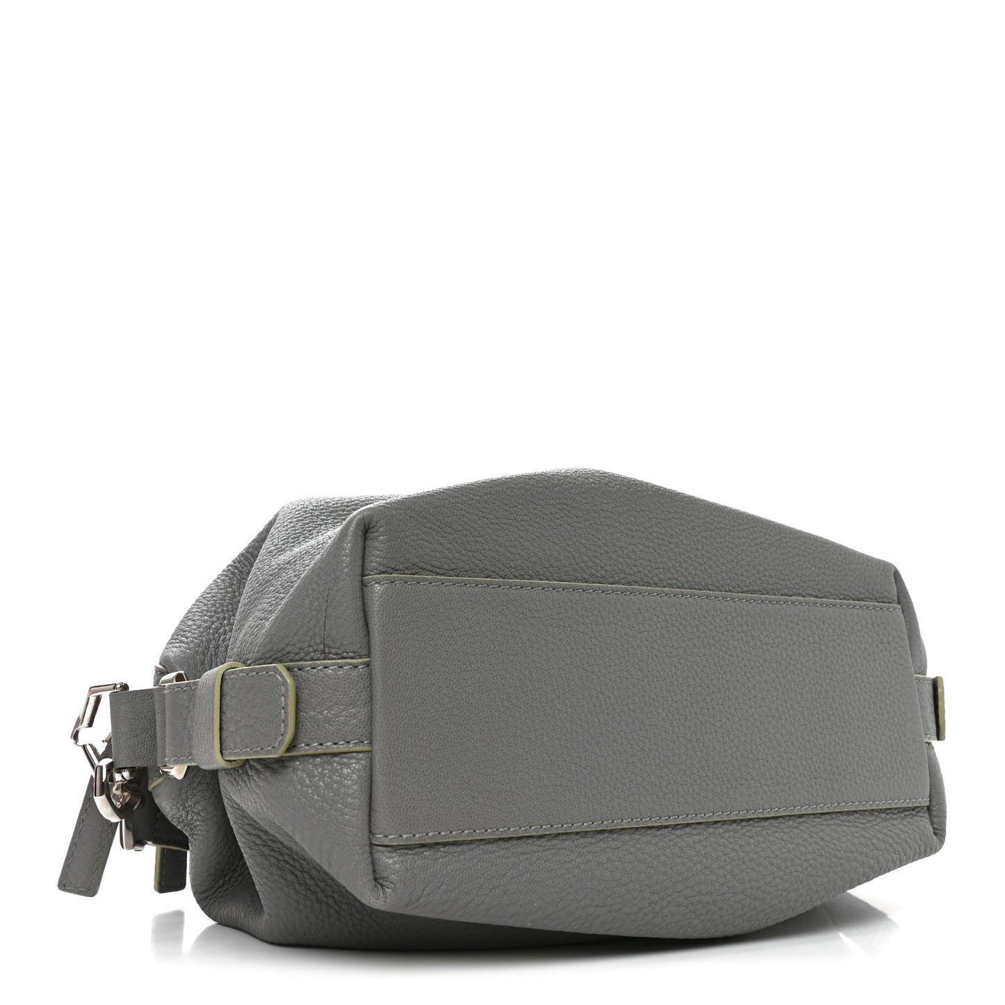 Pebbled Calfskin Small Nightingale Pearl Grey