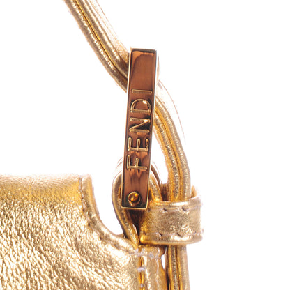 Fendi Leather Crystal Mama Baguette Gold 10 of 12