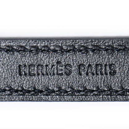 Hermes Tadelakt Chamonix Looping Interchangeable Simple Tour Bracelet Black Violette 7 of 11