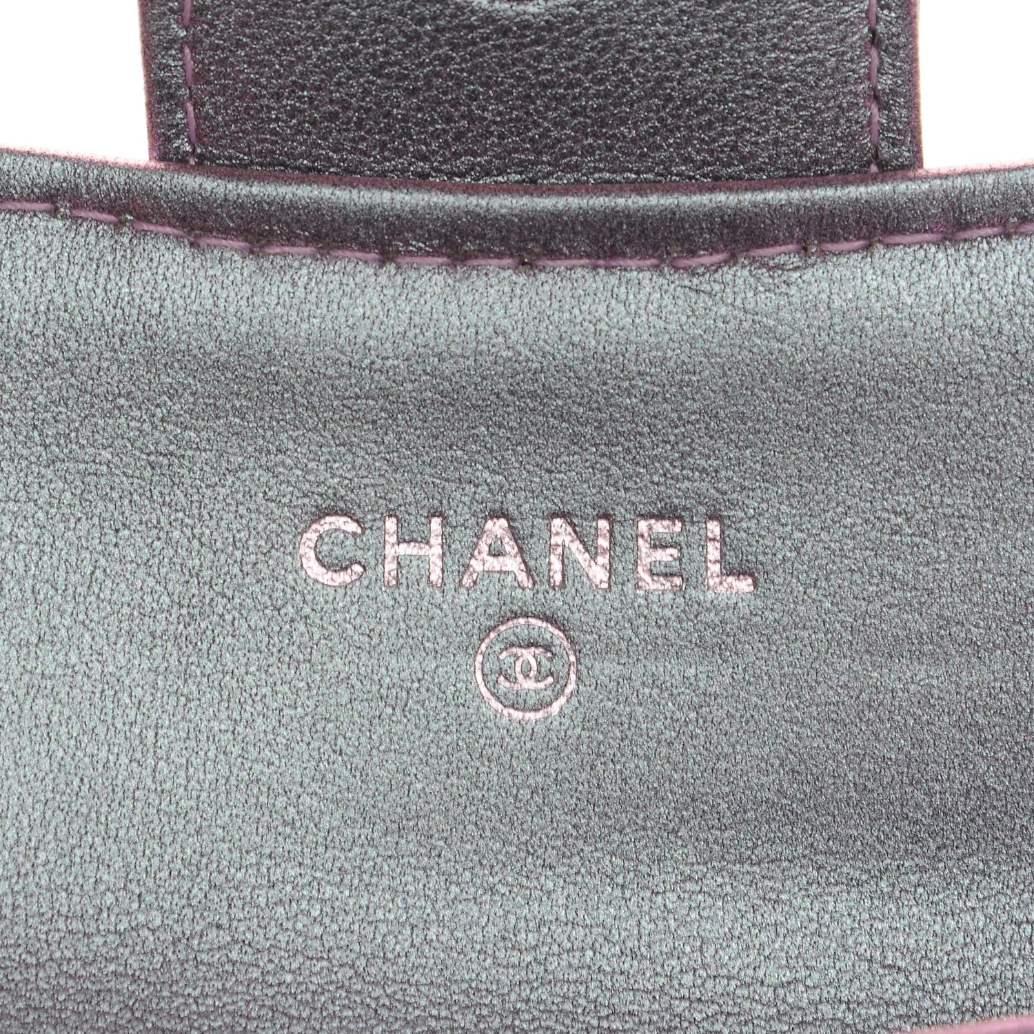 Chanel Iridescent Lambskin Quilted Reissue Flap Card Holder Light Purple 7 of 9