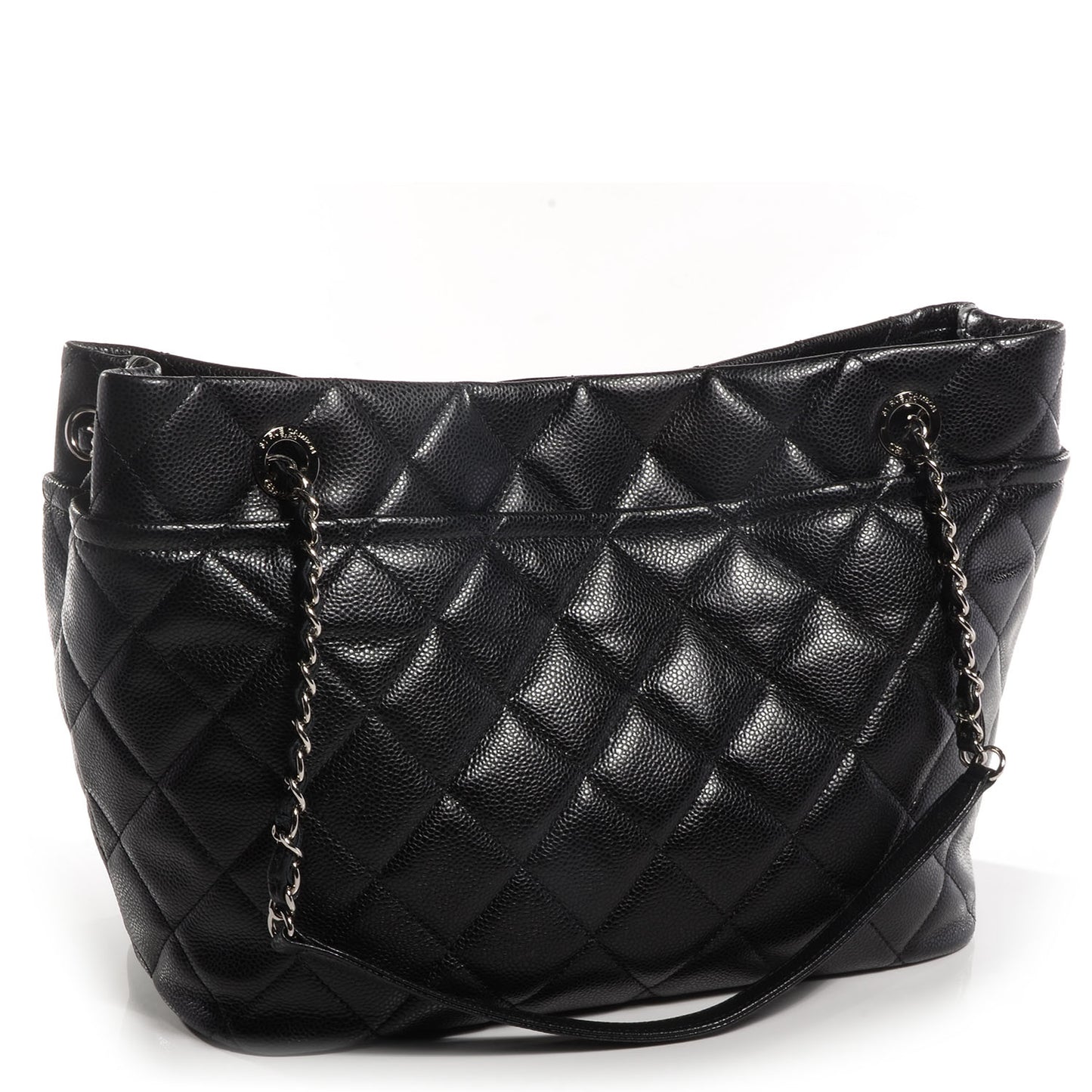 Soft Caviar Timeless Large Shopping Tote Black