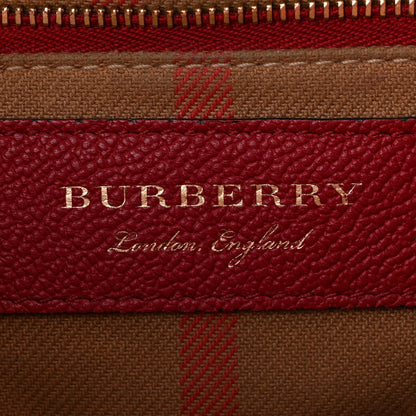 Burberry Soft Grain Calfskin Small Buckle Tote Parade Red 6 of 12