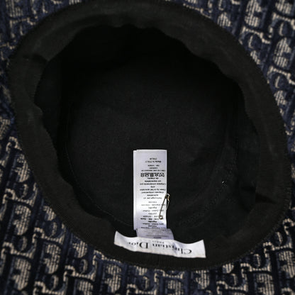 Christian Dior Velvet Oblique Large Brim Bucket Hat 56 Bleu Red 7 of 8
