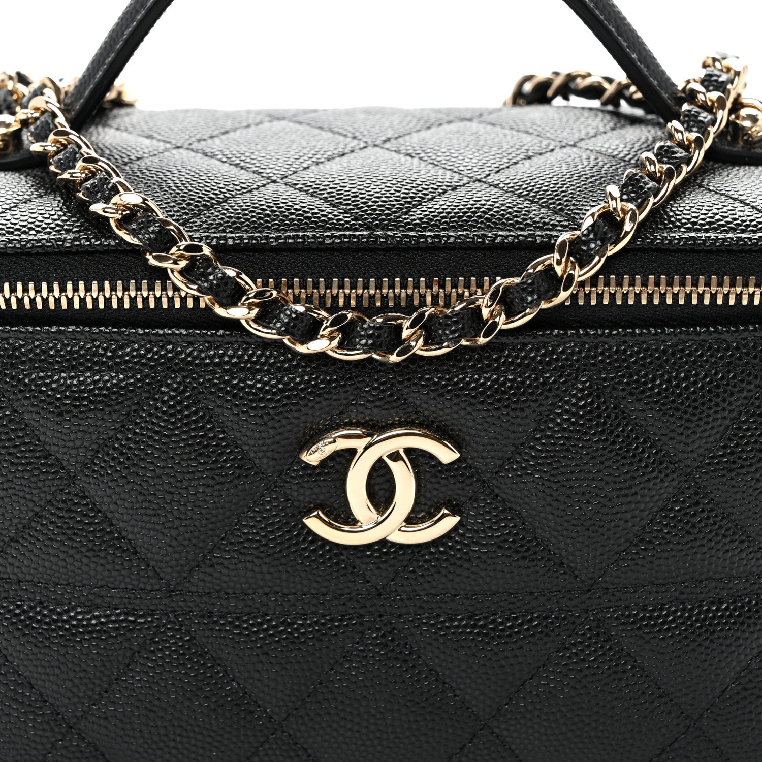 Chanel Caviar Quilted Trendy Handle Mini Vanity Black 8 of 11