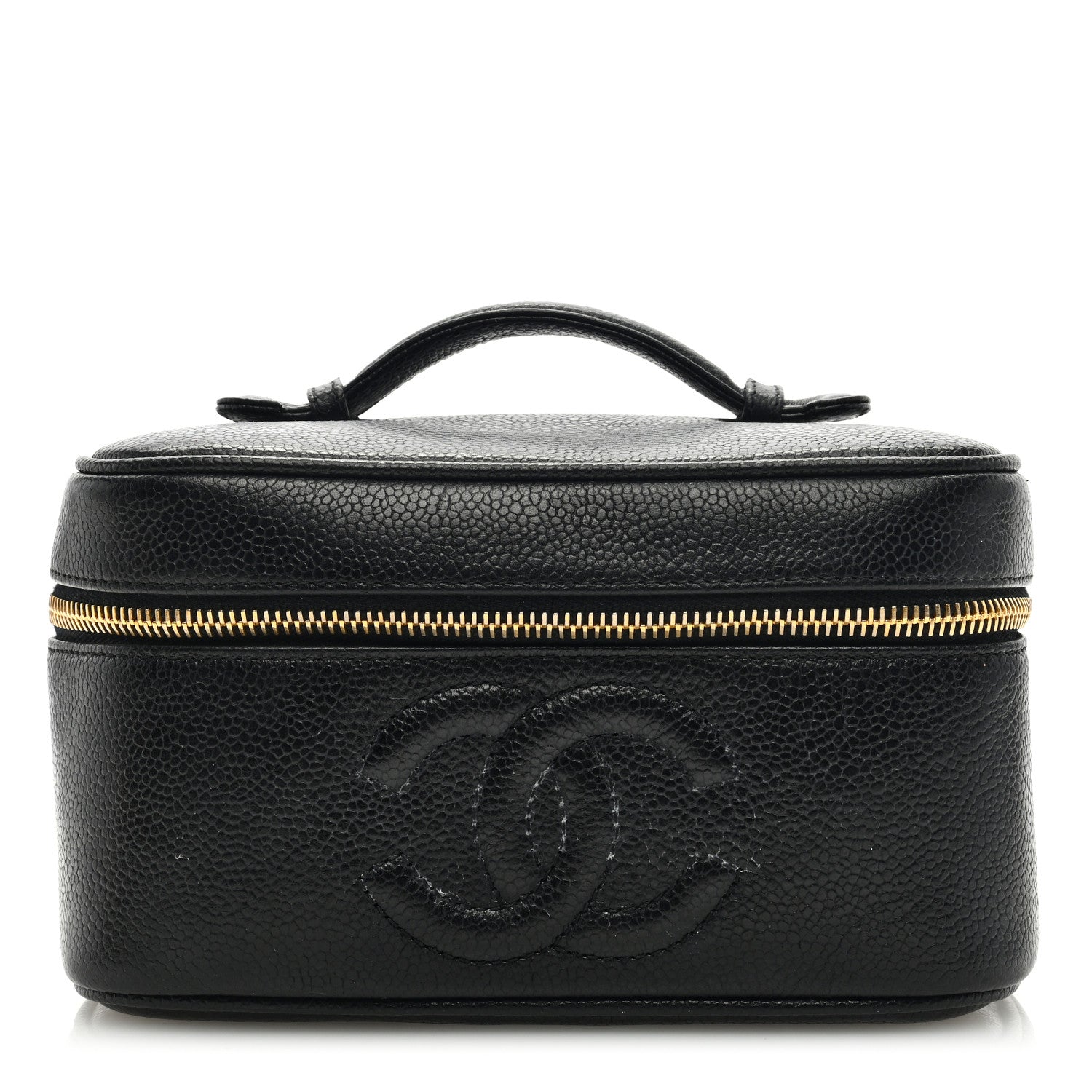 Chanel Caviar CC Vanity Cosmetic Case Black 1 of 8