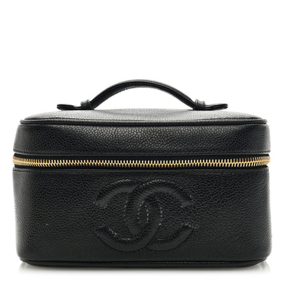 Chanel Caviar CC Vanity Cosmetic Case Black 1 of 8