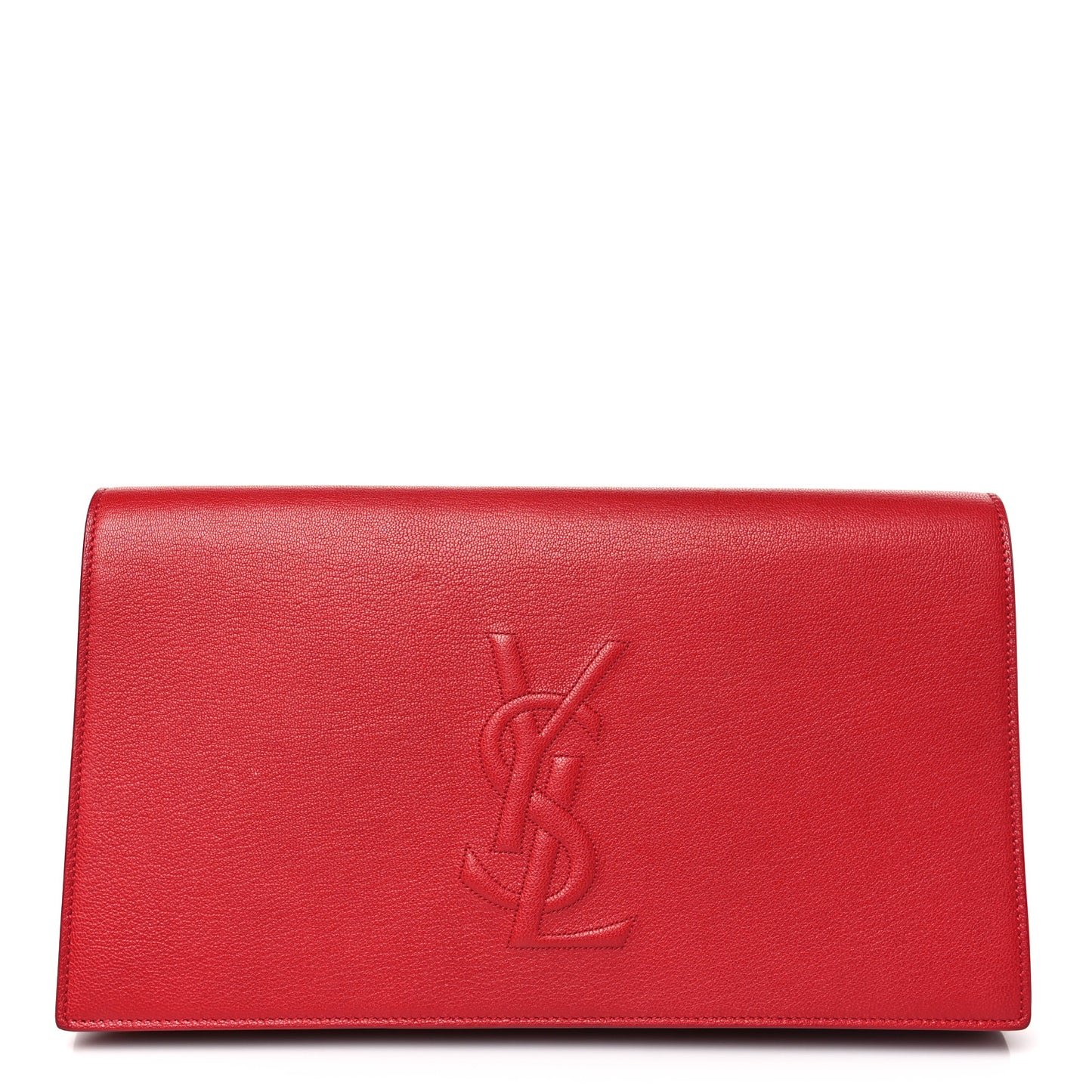 Calfskin Monogram Large Belle De Jour Clutch Red