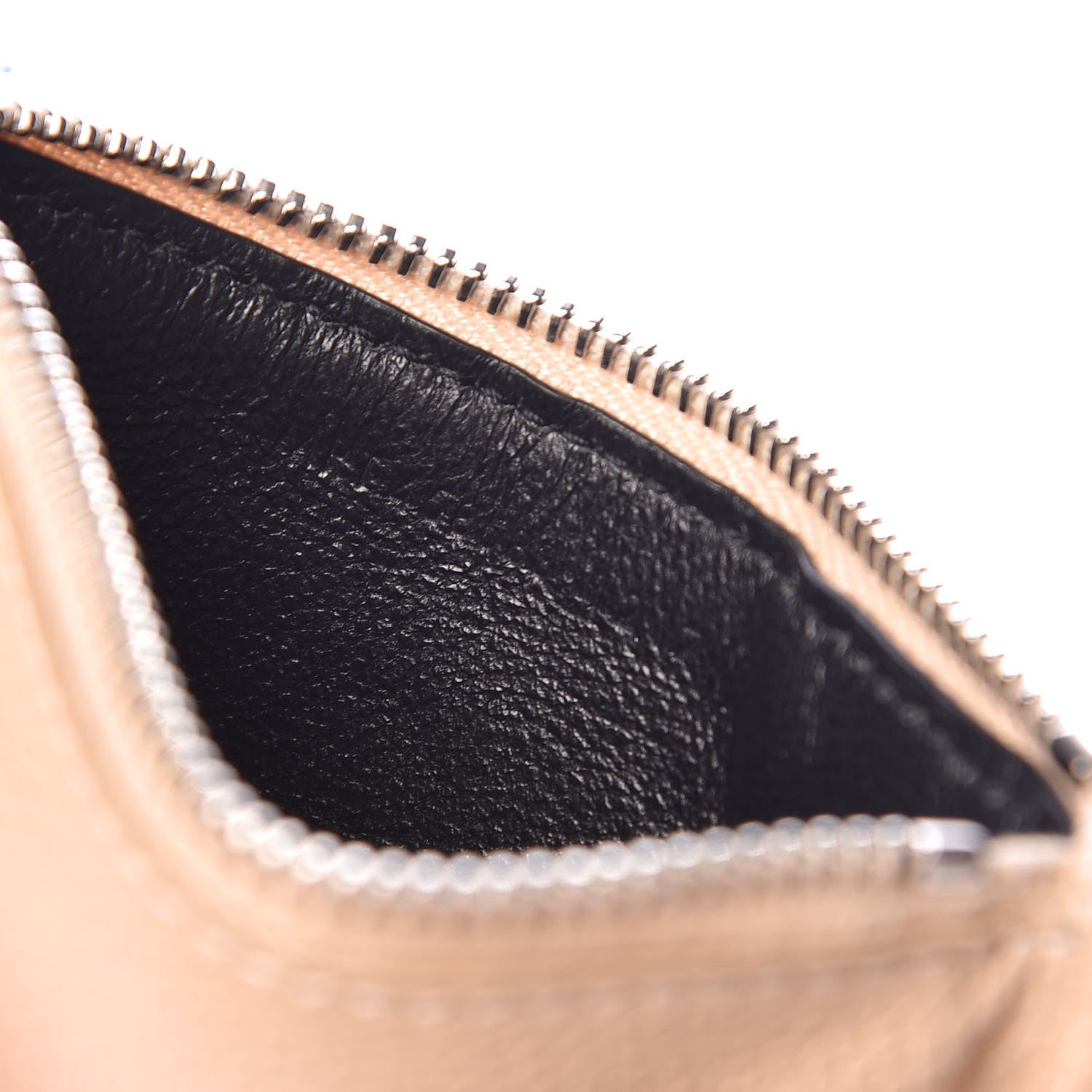 Saint Laurent Grained Calfskin 5 Fragments Zip Pouch Card Holder Nude 6 of 8