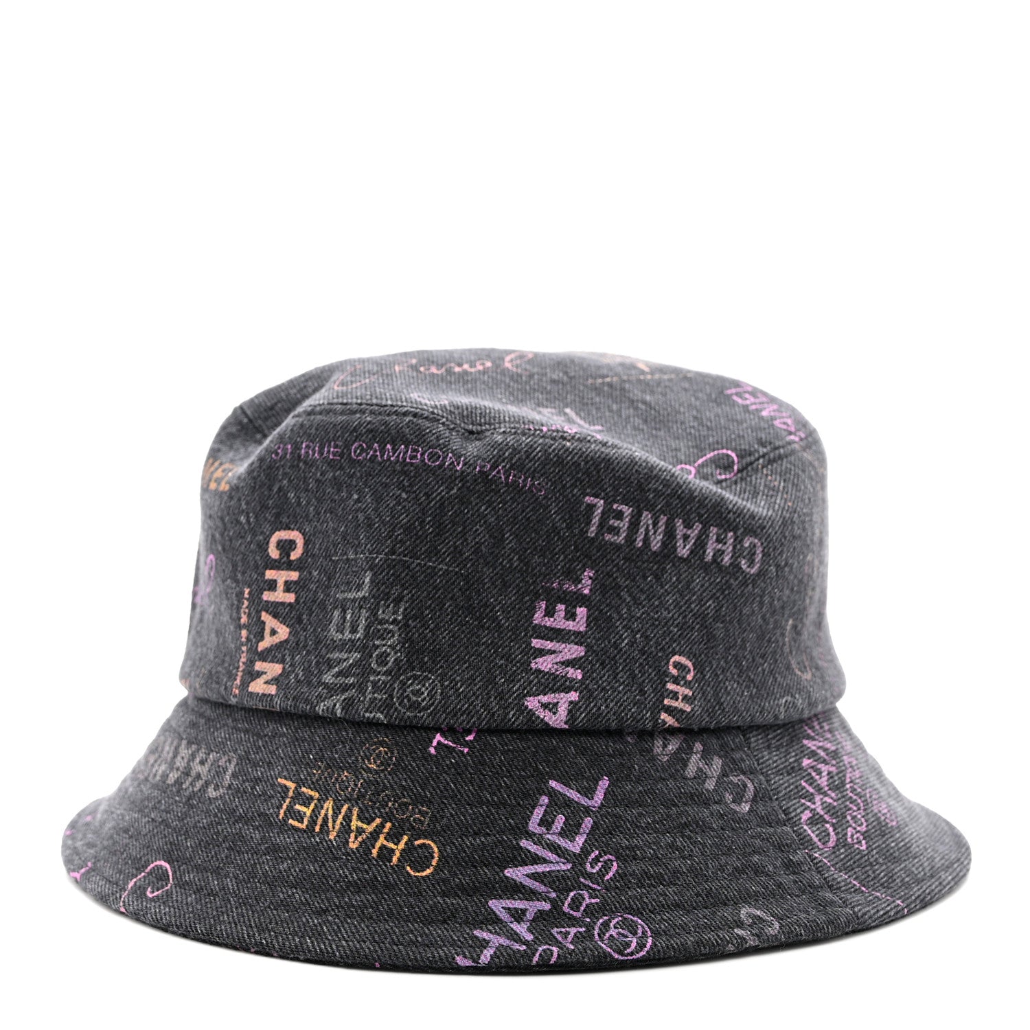 Chanel Denim Mood Cloche Bucket Hat M Black 3 of 8