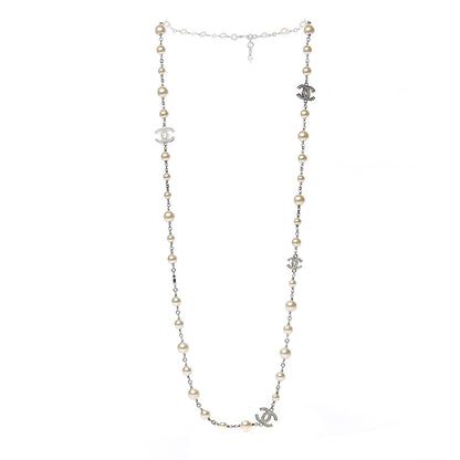 Chanel Crystal Pearl CC Long Necklace 2 of 3