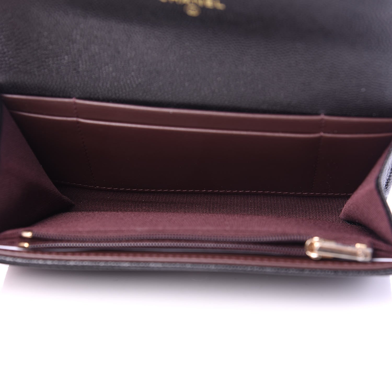 Chanel Caviar Quilted Medium Gusset Flap Wallet Black 5 of 8