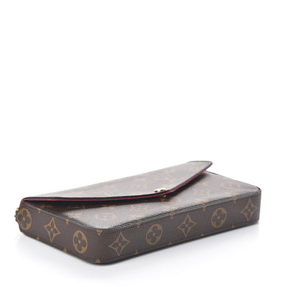 Louis Vuitton Monogram Pochette Felicie Chain Wallet Fuchsia 4 of 8