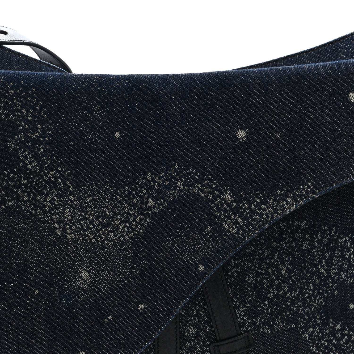Christian Dior X PETER DOIG Denim Printed Saddle Soft Bag Black Multicolor 7 of 9