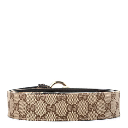 Gucci Monogram Horsebit Buckle Belt 85 34 Dark Brown 2 of 5