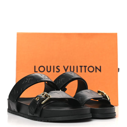 Louis Vuitton Empreinte Bom Dia Mule Sandals 38 Black 9 of 9