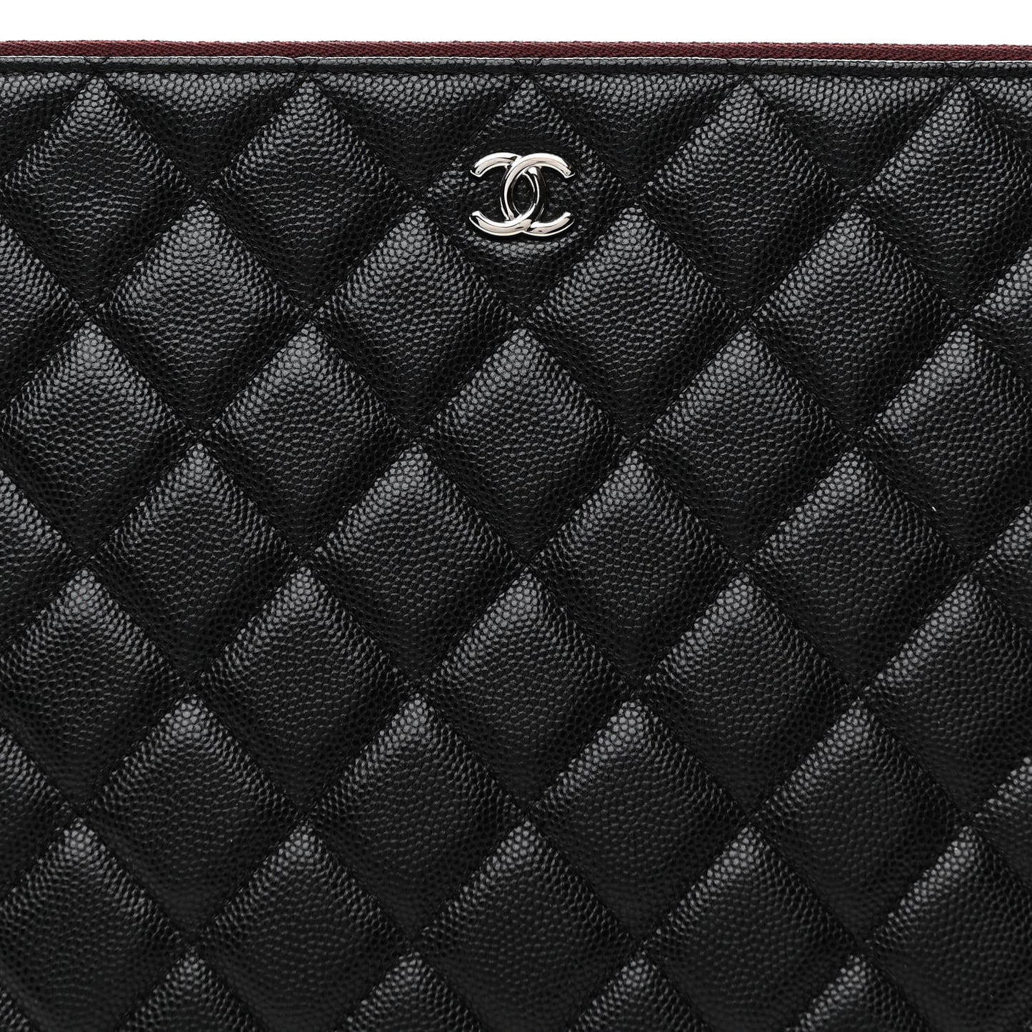Caviar Quilted Medium Cosmetic Case Black