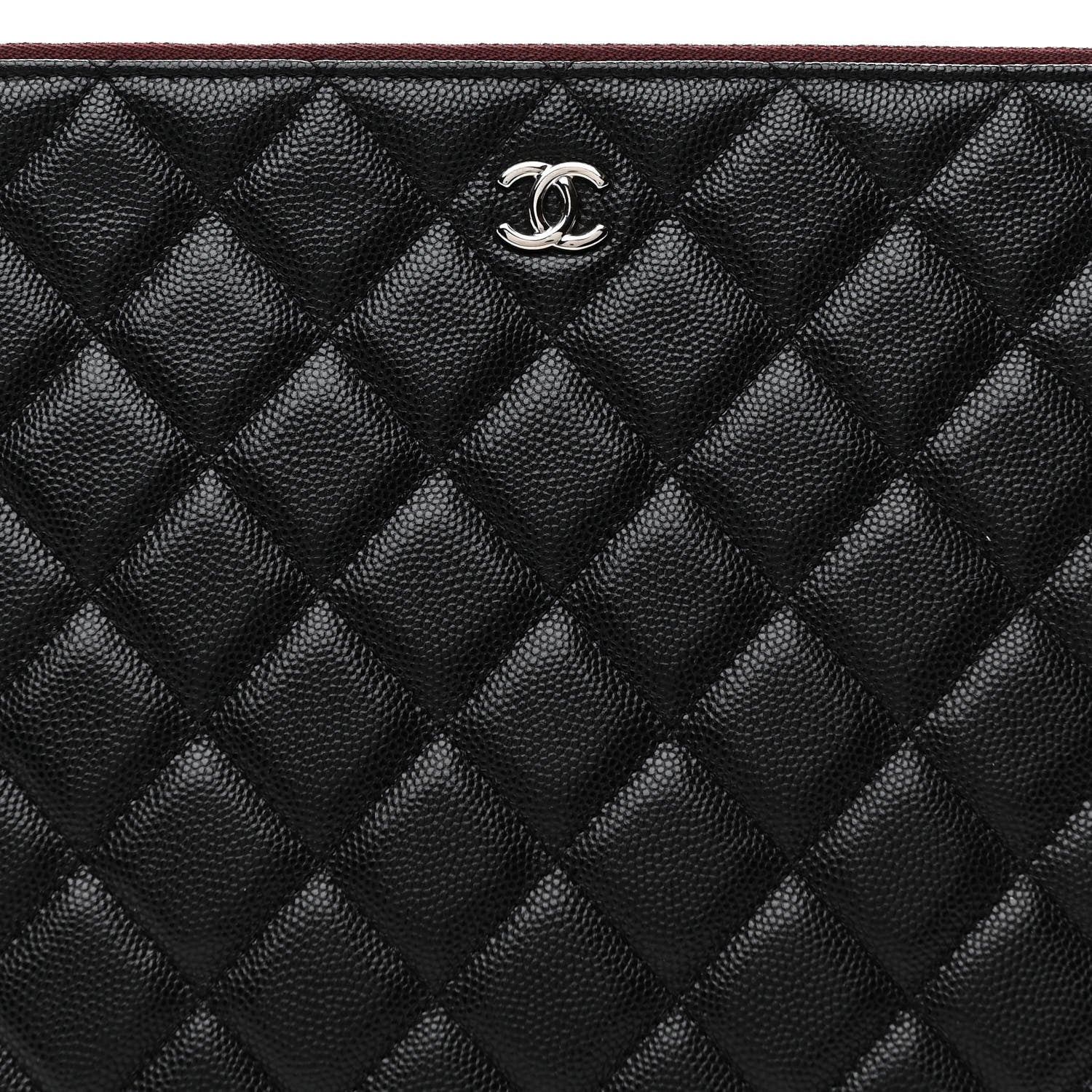 Chanel Caviar Quilted Medium Cosmetic Case Black 8 of 9