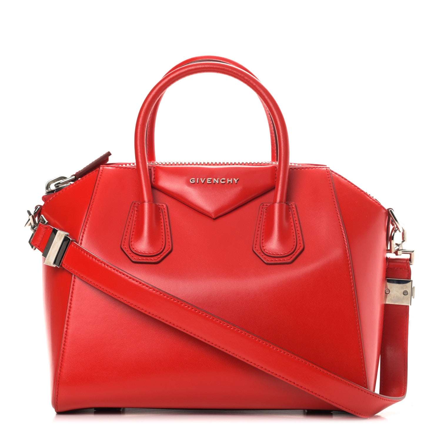 Givenchy Shiny Lord Calfskin Small Antigona Medium Red 1 of 11
