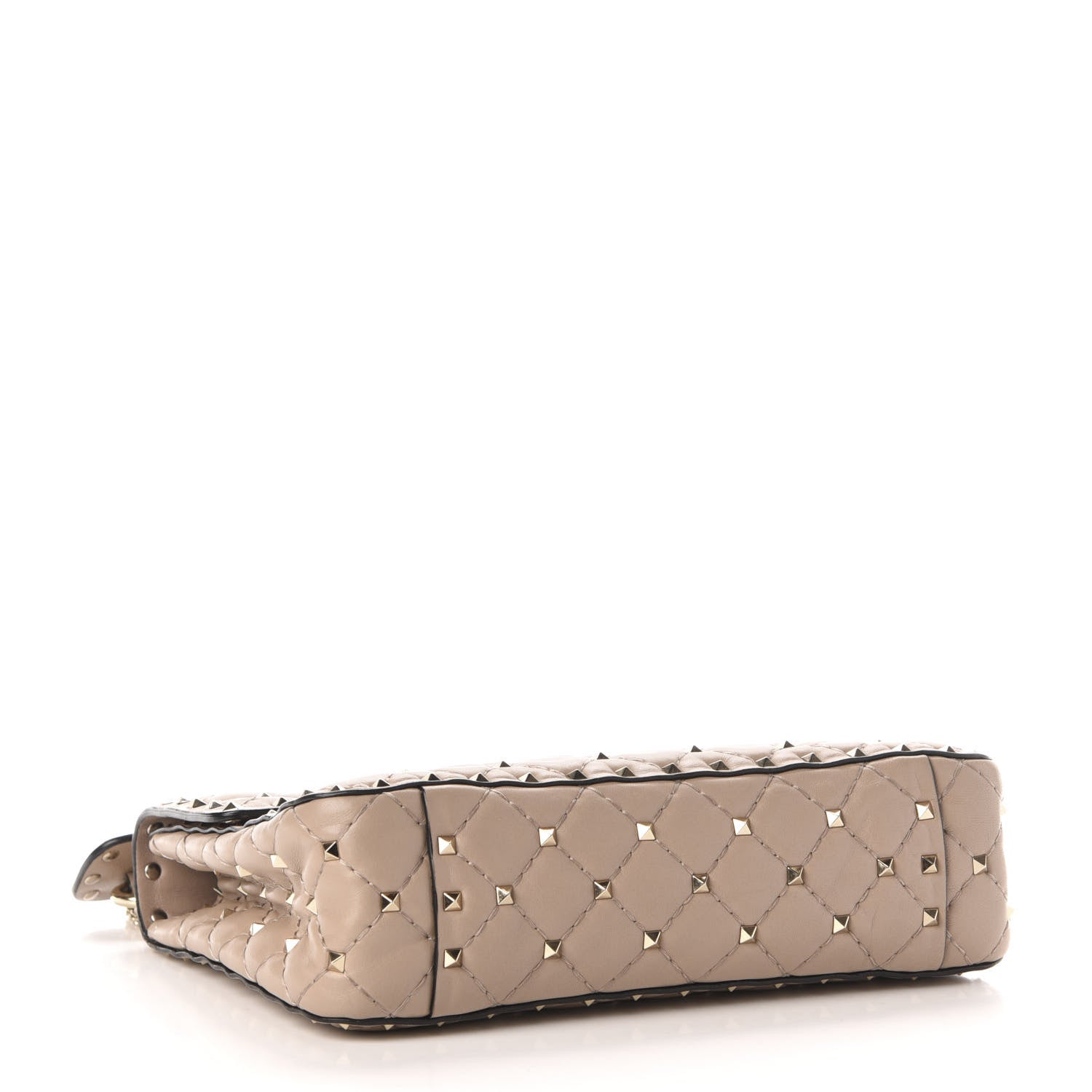 Valentino Garavani Lambskin Medium Rockstud Spike Shoulder Bag Poudre 4 of 11