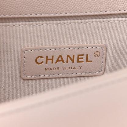Chanel Caviar Chevron Quilted Medium Boy Flap Light Purple 6 of 11