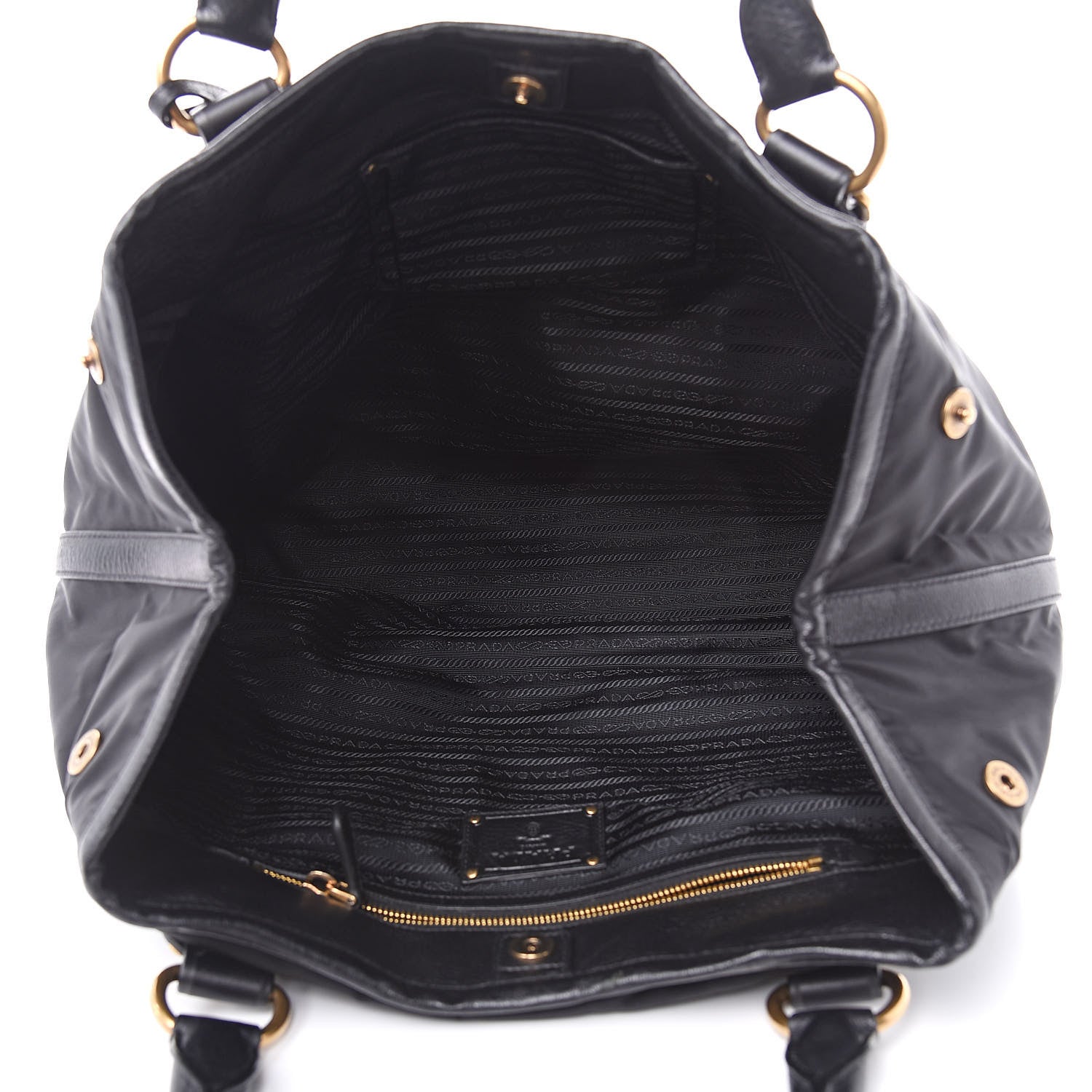Prada Tessuto Nylon Cervo Shoulder Bag Black 5 of 11